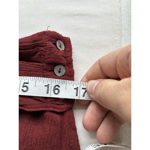 Free People Boho Chic Rust Crinkle Harem Pants Sz 32 Waist Cozy Baggy 25" Inseam - Picture 6 of 9